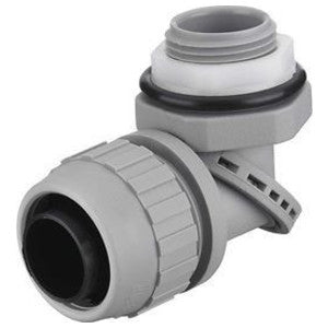 SwivelLok Liquid Tight Connector, Nylon, Multi-Position, Gray, 3/4 in.