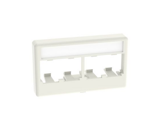 Furniture Faceplate includes Labels and label cover, 4-Port, Off White