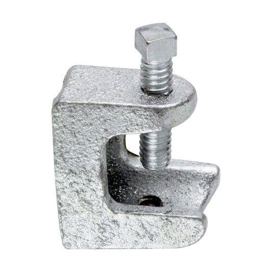 Beam Clamp, Zinc Plated Malleable Iron, Rigid/IMC Conduit, 1/4 in., Max. Weight Support 50 lb.