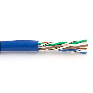 5e LAN, Cat 5e, 4 Pair, 24 AWG, UTP, Riser Cable, Blue, 1000 ft., Box