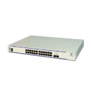 Gigabit Ethernet chassis in a 1U form factor with 24 PoE 10/100/1000 BaseT ports