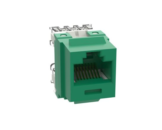 Cat 6 Keystone Punchdown Jack Module, Green