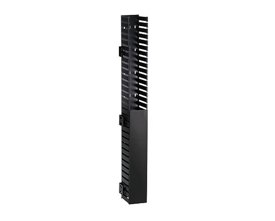 Vertical Cable Manager, 1 -Sided, Vertical, Black, 71.9 in. H, 1.95 in. W, 3.76 in. D