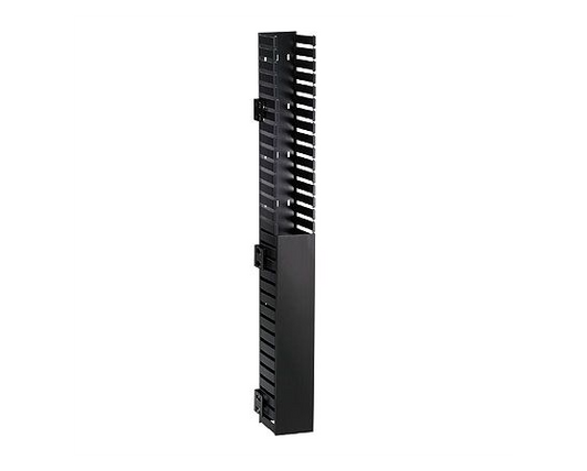 Vertical Cable Manager, 1 -Sided, Vertical, Black, 71.9 in. H, 1.95 in. W, 3.76 in. D