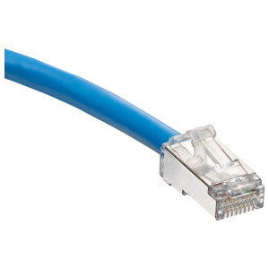 Cat 6A Shielded SlimLine Boot Patch Cord, 5 ft., Blue