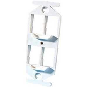 TracJack 106-Type Outlet Frame, 4-Port, Fog White