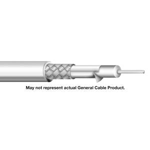 Coaxial Cable: 18 AWG Conductor Size, Natural, PVC, Plenum Rated, RG-6/U, 75 Ohms