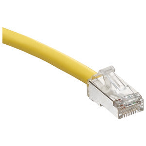 Cat 6A Shielded SlimLine Boot Patch Cord, 10 ft., Yellow