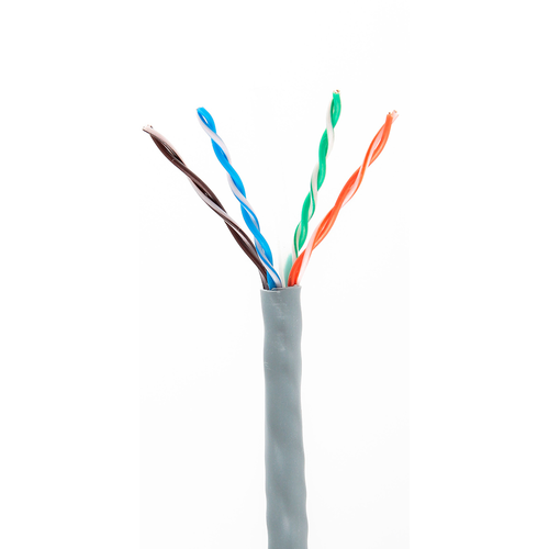 23 gauge, 4 Pair, Solid Core, 550mhz, CMP Rated, Rip Cord