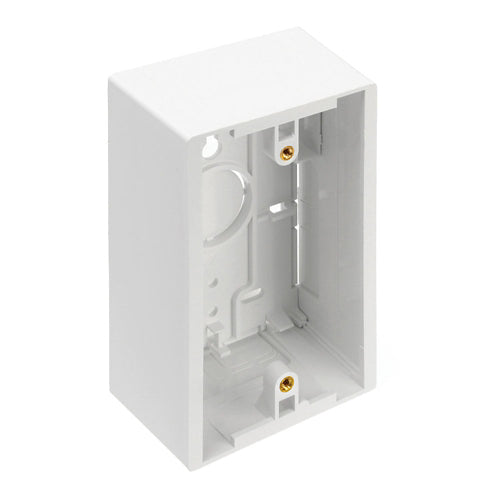 Surface-Mount Back Box, Single-Gang, Standard, White