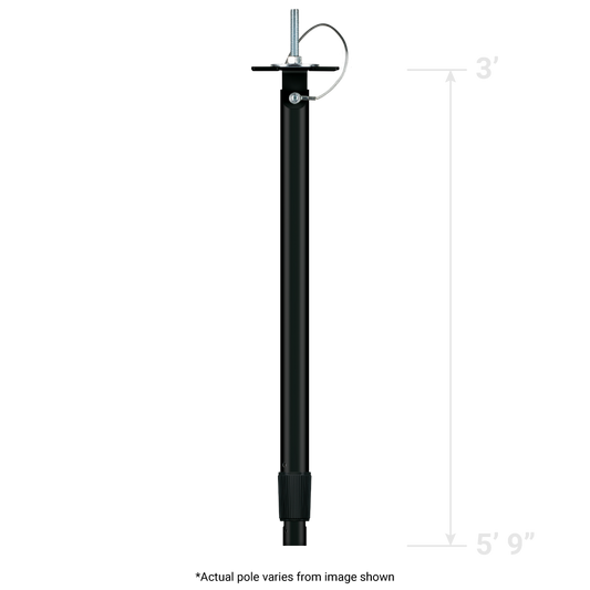 6′ Telescoping Ceiling Mount Camera Pole-Black