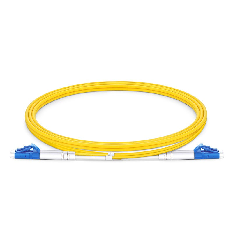 Fiber Patch Cables, LC to LC, Duplex, Yellow, Singlemode (OS2), 2