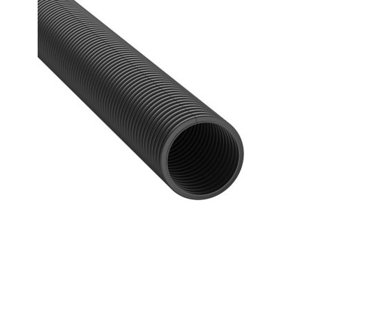 Slit Wall Corrugated Loom Tubing, Black, 100 ft L x .92 in. Dia