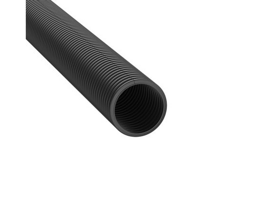 Slit Wall Corrugated Loom Tubing, Black, 100 ft L x .92 in. Dia