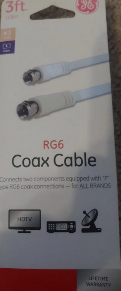 Jasco 3ft RG6 Coax Cable