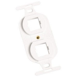 Flush Mounted 2-Port Modular Mounting Frame, White