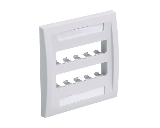 Mini-Com Executive Series Faceplate, 10-Port, Off White