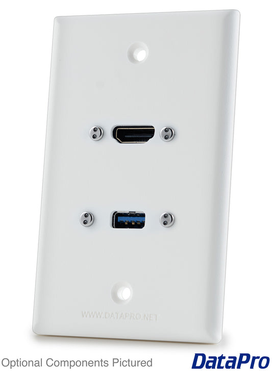 HDMI and USB Wall Plate, White