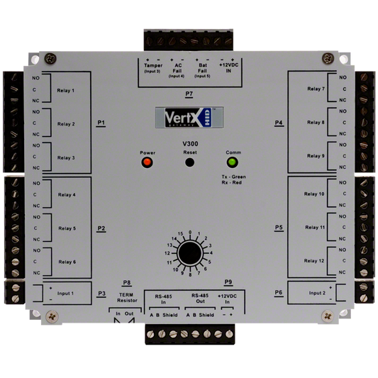 VertX V300 12-Output Control Interface. Software input and output connections are included