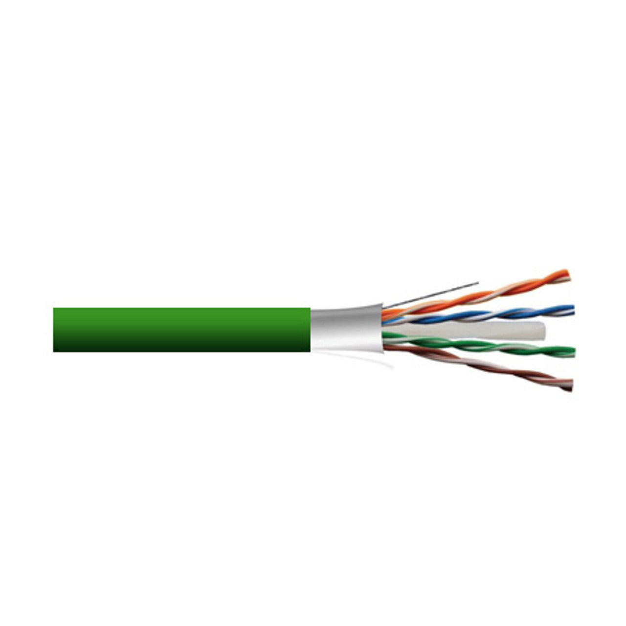 23-4P UTP-CMP Solid Bare Copper Category 6A FEP/FRPVC Green Jacket Reel GenSpeed 10,000