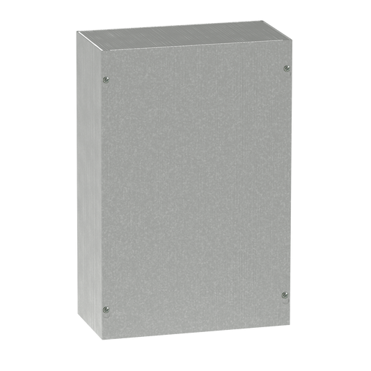 NEMA Type 1 Enclosure, Mild Steel, Screw Cover, No Knockouts, 12 H x 12 W x 6 in. D