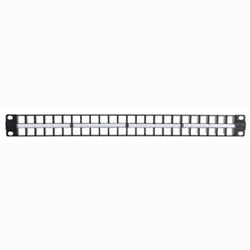 QuickPort 48 Port 1RU High Density Patch Panel, Black