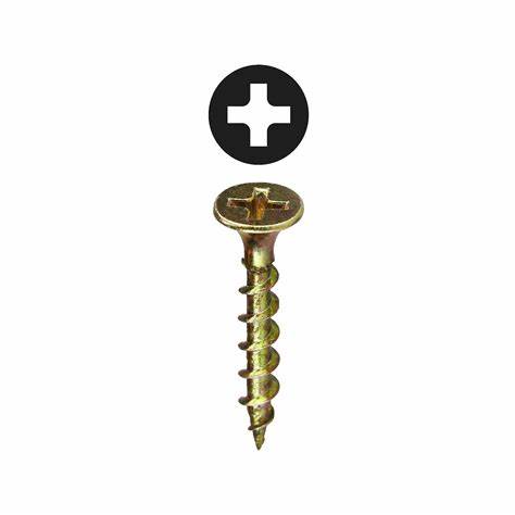 Coarse Thread Bugle Head Phillips Drywall Screws/Wood Rockets, Yellow Zinc, No. 8 x 2-1/2 in Pk 100