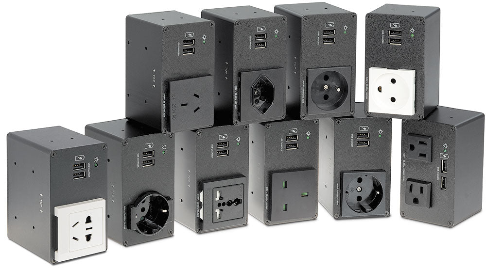 AC+USB  Outlets w/ Integrated PS