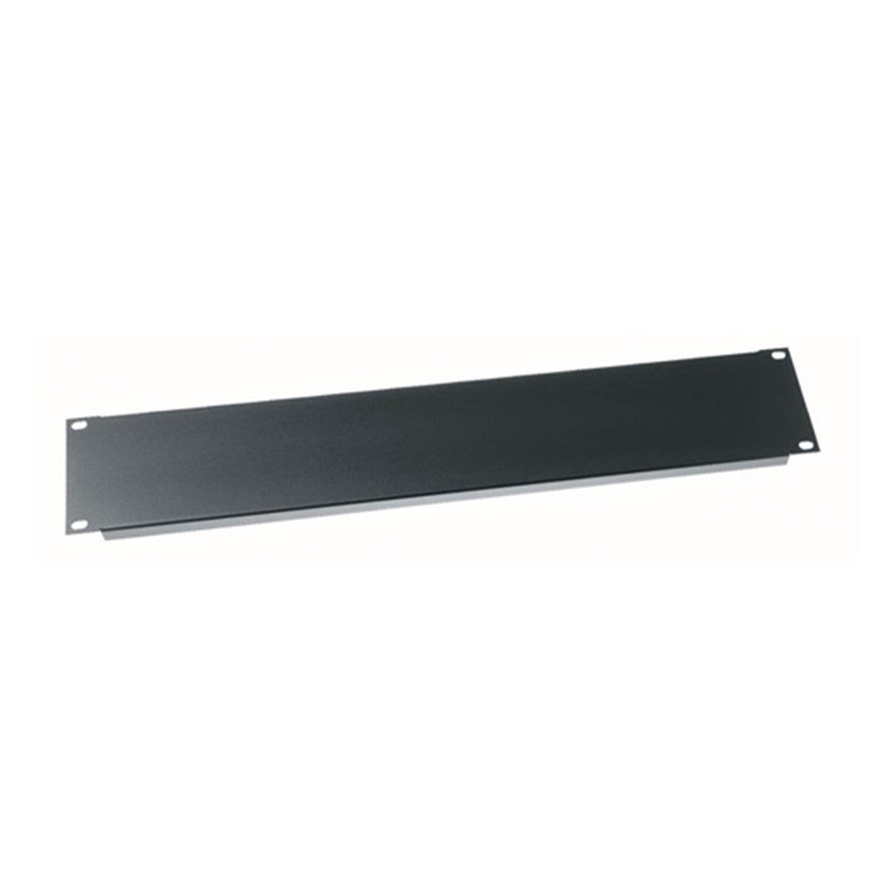 2 RU Blank Rack Panel, Aluminum & Flanged