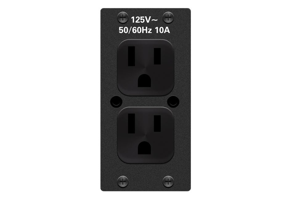 DISCONTINUED-FlipTop AC Power Outlet Module, Dual, US NEMA 5, Type B