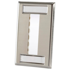 TracJack Faceplate, Stainless Steel, 3-Port, Flush Mount