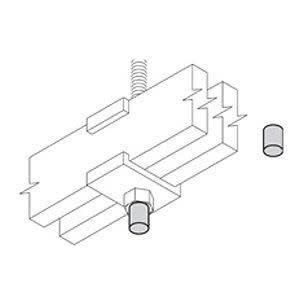 Threaded Rod End Cap, 1/2-13, Yellow Polyethylene