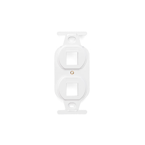 QuickPort Decora Type 106 Duplex Insert, 2-Port, White