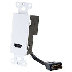 HDMI Pass Through Wall Plate - White